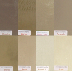 Microcemento color chocolate, marrón, arena, bronce, hueso, caramelo y arena b.b.